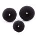 3PCS(Small+Medium+Large) Women Hair Bun Maker Styler Rings Donut Buns Doughnut Shaper Chignon Former Bun Updo Hair Styling Accessories Black