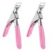 ONNPNN 2 Pieces Acrylic Nail Clipper  Professional Nail Edge Cutter  Stainless Steel Nail Trimmer  False Nail Tip Cutting Tool  French Fake Nail Scissors  U-Shaped Nail Art Clippers for Salon Home