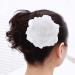 KALLORY Womens Hair Clips Rose Brooch Pin Rose Hair Clip Flower Hairpin Flower Hair Clip Artificial Flower Brooch for Women Party (1 Piece White) Rose Flower Hair Clip Bridal Hair Clip - Buy Online on SooperMarket.com
