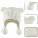 KAKU NANU Toddler Winter Hat with Double Pom Pom Earflap | Fleece Lined | 2-4 Years | Off-white - Buy Online on SooperMarket.com