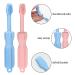 CLdy Baby Biting Toys - 2 BPA-Free Silicone Teething Rings for Babies 3 Months+ - Soft & Stimulating Toothbrush Aid in Blue & Pink - Buy Online on SooperMarket.com