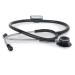 Acoustic Stethoscope for Medical Students Doctors & Nurses Lightweight Aluminum Chest Piece Flexible Latex-Free Tube Soft Ear Knobs Black