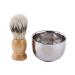 Classic Shaving Set for Men | Black Razor Holder Nylon Brush & Stainless Steel Bowl | Double-Sided Safety Razor | Luxury Grooming Kit - Buy Online on SooperMarket.com