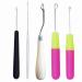 Pack of 5 Different Sizes Latch Hook Crochet Needle Hook Tools for Braid Hair Scarf Carpet Making and Other Crafts