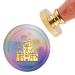 CRASPIRE Castle Wax Seal Stamp Fireworks Vintage Sealing Wax Stamps 30mm Removable Brass Head Sealing Stamp with Wooden Handle for Wedding Invitations Christmas Xmas Halloween Party Gift Wrap