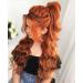 YEESHEDO Ginger Long Wavy Ponytail Hair Extension 24 Inches - Clip in Drawstring Curly Synthetic Hairpiece for Women - Buy Online on SooperMarket.com