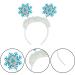 JNAWA 4Pieces Snowflake Headbands Blue Cute Christmas Feather Snowflake Head Boppers Funny Hair Accessories for Women Girls Xmas Party - Buy Online on SooperMarket.com