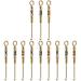 STOBAZA Spatula Set 12pcs Picks Tools Spiral Pendant Adults Spoon Ear Curette with for Kitchen Filling Golden Tool Mini Cleaning Care Removers Spoons Earpicks Sand Metal Men Shovel Ear Cleaning Kit