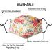 Novotel Face Mouth Cover Reusable Washable Cotton Half Cloth Face Adjustable Ear Loops Orange Flower - Buy Online on SooperMarket.com