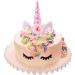 Unicorn Cake Topper for Girls First Birthday - Pink Horn with Eyelashes - Birthday Party Supplies and Decorations - Buy Online on SooperMarket.com