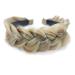 STHEJFB Wide Braided Headband Hoop Fashion Hair Accessories Elastic Non-slip Band for Women and Girl (Goledn Brown)