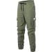 Elegancity Men's Cargo Jogger Work Pants with Drawstring and Pockets - Regular Fit Sweatpants (Sizes 38-46) - 32, A-Green - Buy Online on SooperMarket.com