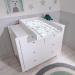 Callowesse Baby Changing Mat 79x47cm. Waterproof Wipe Clean Raised Edges Portable and Foldable Grey Stars Design - Buy Online on SooperMarket.com