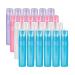 BENECREAT 24-I Pack 5ml/0.17oz Mini spray bottle made of frosted plastic 4-colored empty perfume sample bottle for fragrances essential oils mixed color 5ml/0.17oz