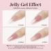 Modelones Gel Nail Polish 15ml Sheer Dusty Rose - Transparent Jelly Nude Pink Champagne Color - Soak Off LED Salon DIY Manicure Kit for Women Girls - Buy Online on SooperMarket.com