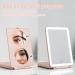 LED Foldable Travel Makeup Mirror - 5x7 inches, 3 Color Light Modes, USB Rechargeable - Rose Gold - Buy Online on SooperMarket.com