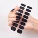 Glitter Street Black Nail Wraps - 8 Sheets (128 Pieces) Self-Adhesive Nail Art Strips for Women - Buy Online on SooperMarket.com