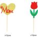Arthsdite Happy Mothers Day Cupcake Toppers Flower Cupcake Picks Love Mom Heart Cake Decoration Party Supplies for Mother's Day Party Decorations Supply- Red Glitter Red Flower - Buy Online on SooperMarket.com