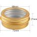 Zeoabsy 24 Pack 60ml Gold Aluminum Cans - Empty Round Cream Containers with Screw Cap & Viewing Window for DIY Ointments Candles Cosmetics & Shaving Soap - Buy Online on SooperMarket.com