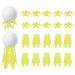 Plastic Golf Tees 20Pcs Golf Simulator Tees for Home Outdoor Indoor Golf Tees Simulator Practice Training Golf Mat Tees for Winter Turf and Driving Range Pack of 10 Tall & 10 Small Yellow