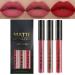 3Pcs Matte Lip Gloss Set Matte Liquid Lipstick Set Lip Stain Long-Lasting Waterproof Lipgloss Makeup Gift Lipsticks Set Vibrant Lips Set (10) #10