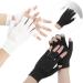 2 Pairs UV Protection Fingerless Gloves for Nails - UPF50+ Shield Gloves for Manicure Cycling & Car Rides - Buy Online on SooperMarket.com