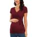 Love2Mi Maternity Breastfeeding Top - Long Sleeve V-Neck S Wine Red - Buy Online on SooperMarket.com