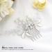 Vakkery Bridal Wedding Hair Comb | Silver Pearl Leaf Headpiece for Women & Girls | Elegant Hair Accessories - Buy Online on SooperMarket.com
