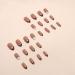 24Pcs Glitter Gold French Line Short Almond Press on Nails - Fashion Fake Nails for Women - Buy Online on SooperMarket.com
