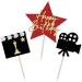 Qertesl Happy Birthday Movie Cake Topper Movie Night Cupcake Toppers Decoration Hollywood theme Cake Party Decoration. - Buy Online on SooperMarket.com