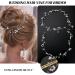 WIOR Wedding Hair Vine: 39.4 Inch Crystal Beads Bridal Hair Piece with Pearl Hair Pins - Handmade Rhinestones Headpiece for Bride, Bridesmaids, Prom - Silver - Buy Online on SooperMarket.com