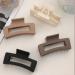 Set of Hair Claw Clips in Brown, Beige, Cream, and Black for Women, Girls, Unisex - Medium Size Rectangle Box Hair Clip - Buy Online on SooperMarket.com