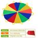 Sonyabecca Parachute for Kids - 12FT, 12 Handles, Multicolored | Tent Cooperative Games and Birthday Gift - Buy Online on SooperMarket.com