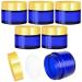 Cisolen 6 pieces of cream can empty cosmetic container glass cream can with lid and liner for cosmetics cream lotions lots of essential oils 30 ml