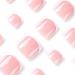 RODAKY 24PCS French Press On Toenails - Short Square Full Cover Glue On False Toe Nails for Women and Girls (Pink French) - Buy Online on SooperMarket.com