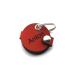 Copter farm dog brand bag for dogs on the collar |With engraving push button |Art leather real leather |Dog brand |Individually engraved on both sides (red round) red round
