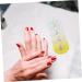 COOLHIYA 1 Set nail practice holder gradient rainbow nail stan training nail stands nail art organiser nail painting stand nail decor nail stands for nail art plastic Acrylic oval Yellow Blue 12.8x3.7cm - Buy Online on SooperMarket.com