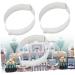 IMIKEYA Cake Mold 3 Pcs Baking Mold Stainless Steel Fondant Mold medium Silver - Buy Online on SooperMarket.com