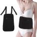 Castor oil pack castor oil hip bag black button leak-proof made of organic cotton reusable washable for the waist castor oil wrap reusable