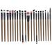 Baluue 20pcs Eyeliner Eyeshadow Brush Kit Makeup Brush Kit Eyeshadow Tools