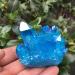 Natural Crystal Rough Sky Blue Flame Water Ring Quartz Crystal Rainbow Bismuth Silicon Cluster - Buy Online on SooperMarket.com