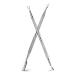 Bezox nail shaver and nail polish scrap - 2 double -sided nail slide and sub -nail cleaner professional nail skin stick and fork made of stainless steel