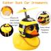 2Pcs Yellow Duck Car Ornaments - Squeeze Duck Dashboard Decorations with Propeller Helmet - Wonuu Rubber Duck Bicycle Horns for Fun and Safety - Buy Online on SooperMarket.com