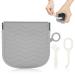 Silicone Retainer Case Portable Braces Case with Vent Holes Slim Portable Orthodontic Dental Retainer Box for Women Men Kids Travel Suitable for Aligner Denture Mouth Guard Grey