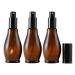 Empty refillable spray bottles made of amber-colored glass for cosmetics and perfume with black atomizer and dust protection cap for essential oil / aromatherapy 100ml / 3.34oz