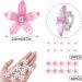 AYNKH 20 Pieces Small Lily Flower Hair Clips White Pink Rhinestone Cute Metal Pins for Girls Women Bridal Wedding Decorative Daily Hair Accessories - Buy Online on SooperMarket.com