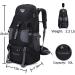 RuRu Monkey 50L Waterproof Lightweight Hiking Backpack - Ideal for Outdoor Camping & Travel (Black) - Buy Online on SooperMarket.com