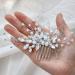 Unicra Crystal Bride Wedding Hair Comb Siver Bridal Hair Accessories Rhinestone Headpiece for Women and Girls