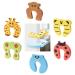 Baby foam door stopper clamping protection for baby children backup finger clamping protection door stopper child locking for windows finger clamping protection children safety brown yellow orange green blue red 6Pcs-a