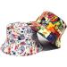 Quanhaigou Reversible Bucket Hat for Men Women - Packable Sun Hat for Outdoor Travel Hiking Beach - Colorful Graffiti Print - Buy Online on SooperMarket.com